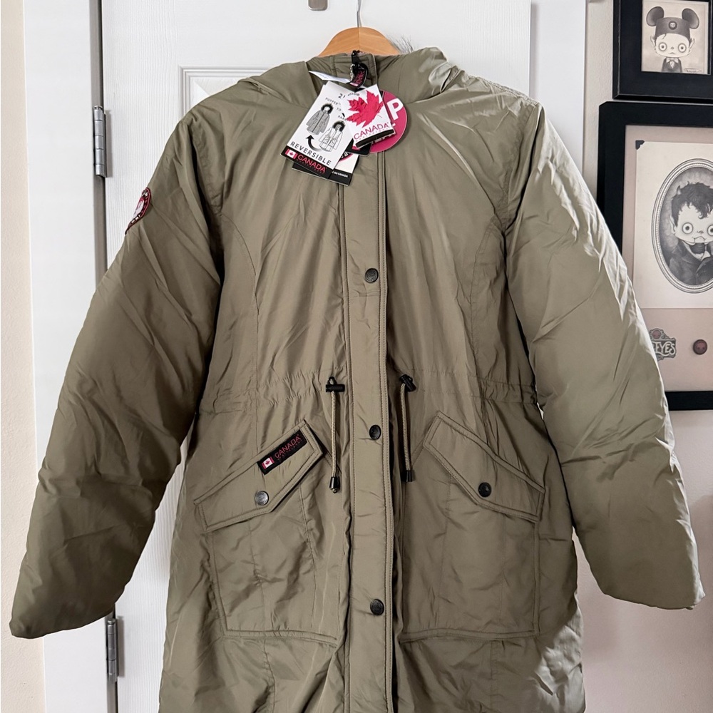 Canada Weathergear Olive Hooded Puffer Jacket